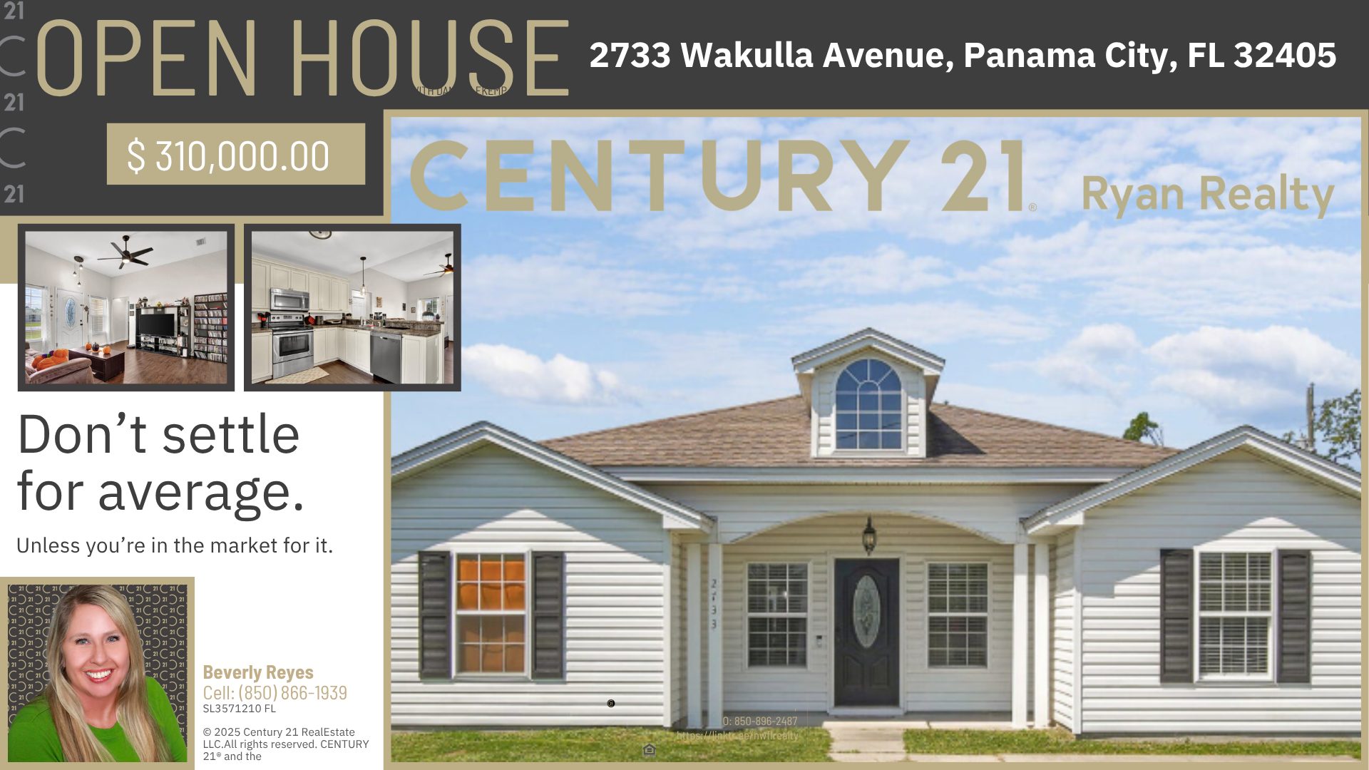 Front exterior view of 2733 Wakulla Avenue, a 4-bedroom Craftsman-style home for sale in Panama City, FL
